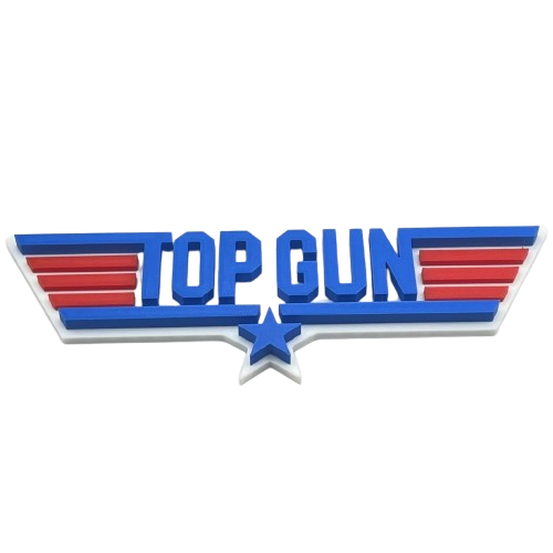 Top Gun Sign Movie Logo Decor Aviation Film 3D Printed Film Series - Brooks3DPrint