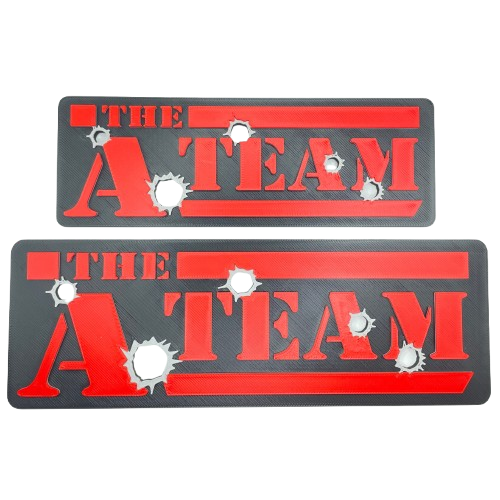 THE A TEAM Logo Sign, 3D Printed Film Series Display - Brooks3DPrint