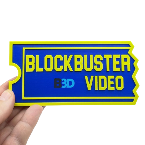 BlockBuster Video Film Display Memorabilia 3D Printed - Brooks3DPrint