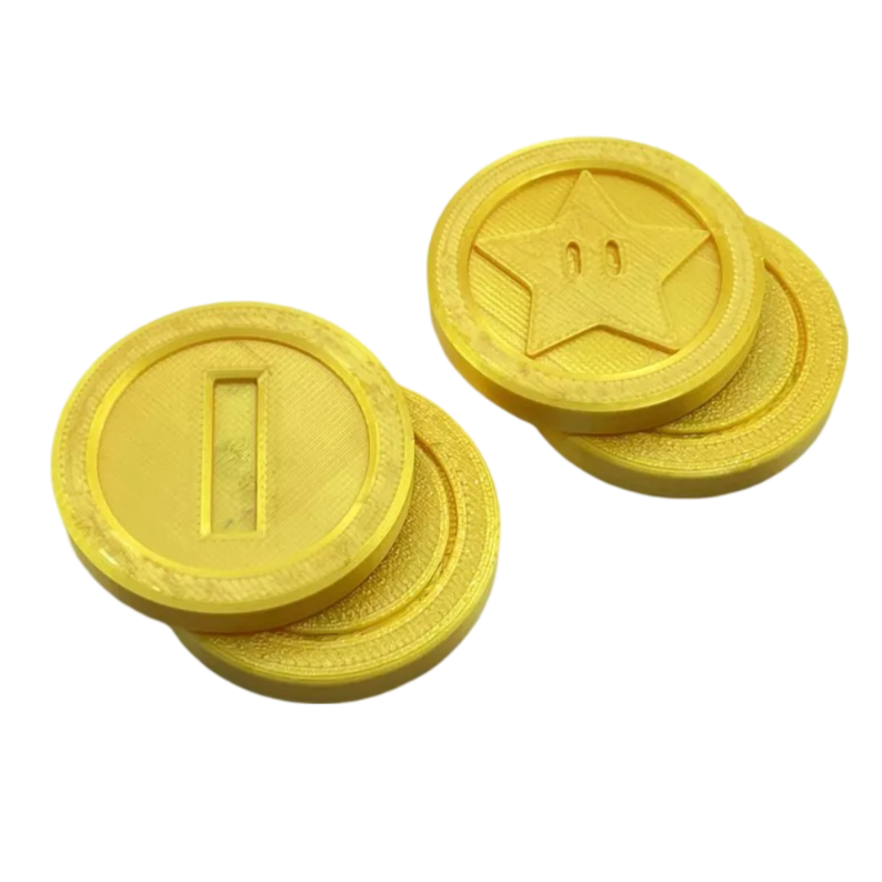 Fidget Gold 1 Coin & Star Coin, Magnetic Slider Toy - Brooks3DPrint