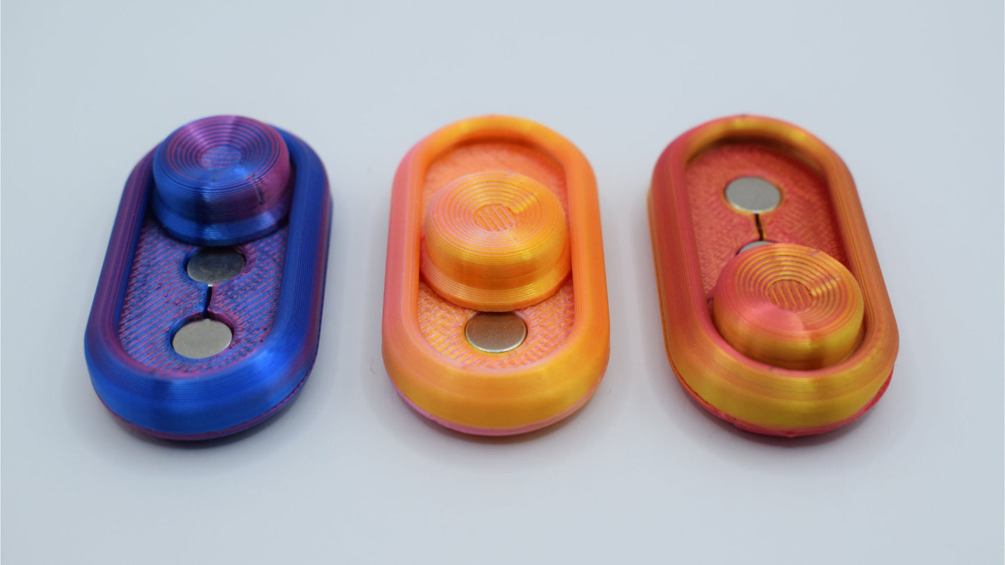 Fidget Toy Thumb Slider Deluxe 3D Printed Magnetic small fidget toy Gift - Brooks3DPrint