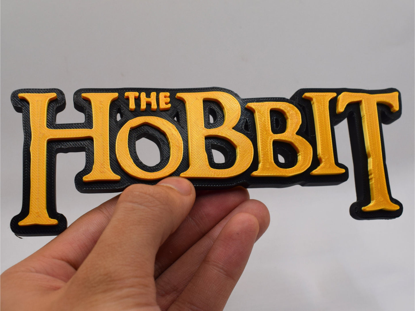The Hobbit Logo Sign, 3D Printed Film Display Ornamental, Collectable Memorabilia - Brooks3DPrint