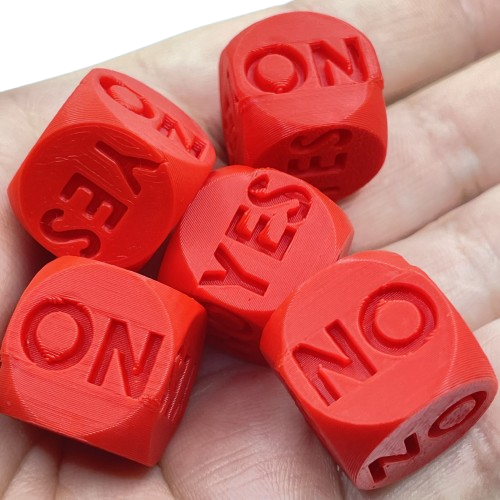Dice Yes No Board Game Accessory - Brooks3DPrint