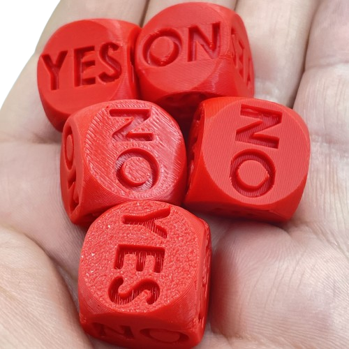 Dice Yes No Board Game Accessory - Brooks3DPrint
