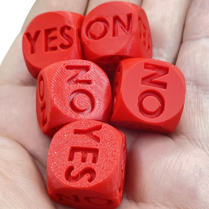 Dice Yes No Board Game Accessory - Brooks3DPrint