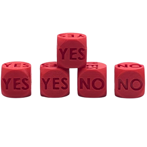 Dice Yes No Board Game Accessory - Brooks3DPrint