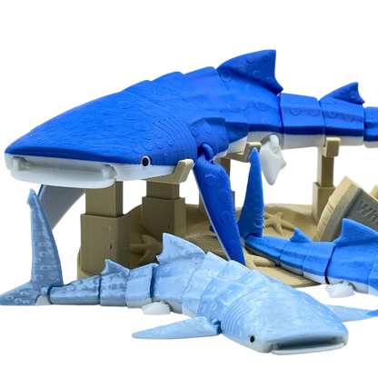 Whale Shark 3D Printed Articulated Large Fidget Toy Gift - Brooks3DPrint