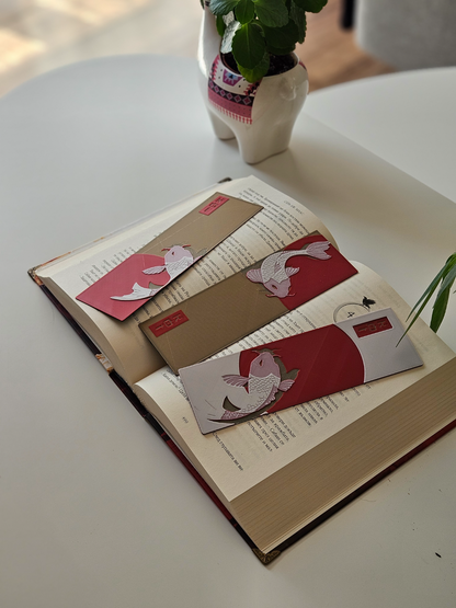 Koi Fish Bookmark Set Gift for Books Journals - Brooks3DPrint