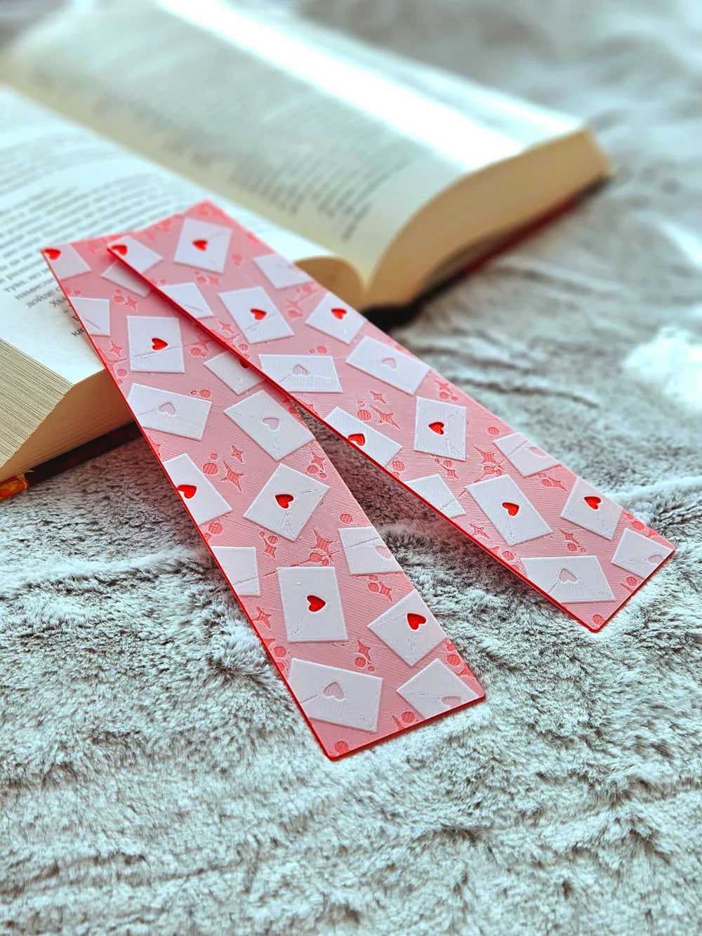 Love Letters Bookmark Gift Set Books Journals Love Heart Valentines 3D Printed - Brooks3DPrint