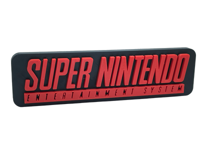 Super Nintendo Entertainment System (SNES) Sign - Brooks3DPrint