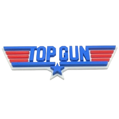 Top Gun Sign Movie Logo Decor Aviation Film 3D Printed Film Series - Brooks3DPrint