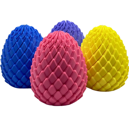 Fidget DragonTwist Egg 3D Printed Stress Relief Sensory Toy twist‑and‑click motion - Brooks3DPrint