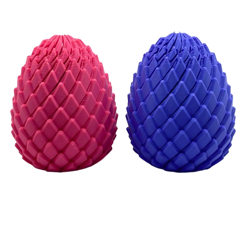 Fidget DragonTwist Egg 3D Printed Stress Relief Sensory Toy twist‑and‑click motion - Brooks3DPrint