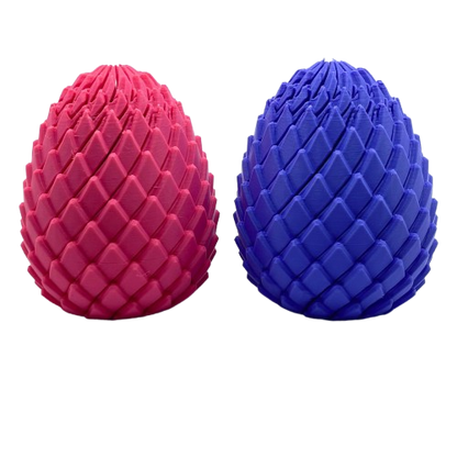 Fidget DragonTwist Egg 3D Printed Stress Relief Sensory Toy twist‑and‑click motion - Brooks3DPrint