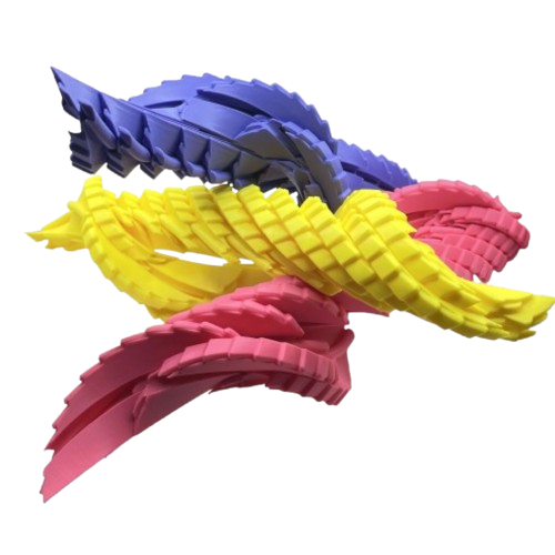 Fidget DragonTwist Egg 3D Printed Stress Relief Sensory Toy twist‑and‑click motion - Brooks3DPrint