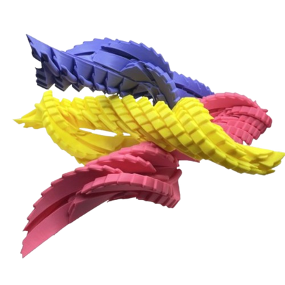 Fidget DragonTwist Egg 3D Printed Stress Relief Sensory Toy twist‑and‑click motion - Brooks3DPrint