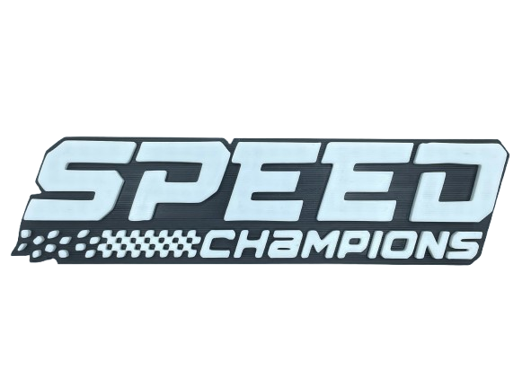 Lego Racing Speed Champions logo Sign Display - Brooks3DPrint