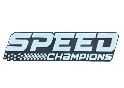 Lego Racing Speed Champions logo Sign Display - Brooks3DPrint