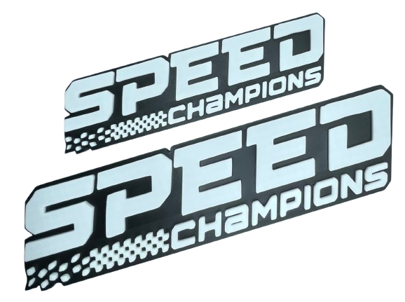 Lego Racing Speed Champions logo Sign Display - Brooks3DPrint