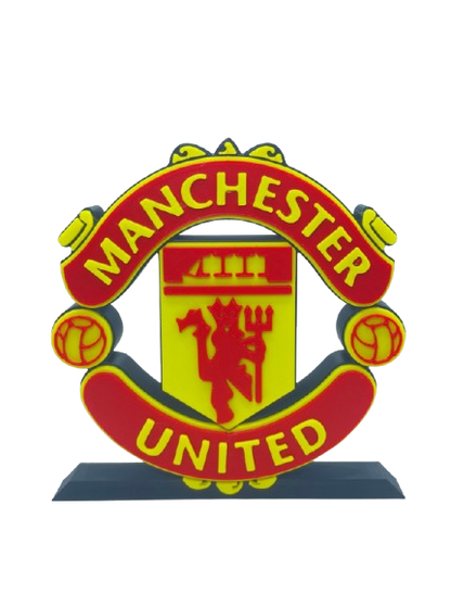 Manchester United Football Club Display Stand Logo Desk Art - Brooks3DPrint