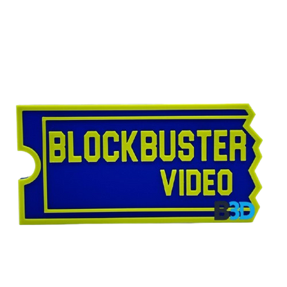 BlockBuster Video Film Display Memorabilia 3D Printed - Brooks3DPrint