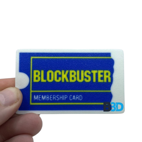 BlockBuster Video Membership Card Film Memorabilia 3D Printed - Brooks3DPrint