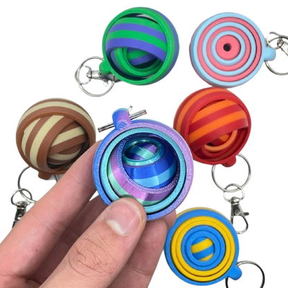 Fidget Gyro Spinner Keyring - Brooks3DPrint
