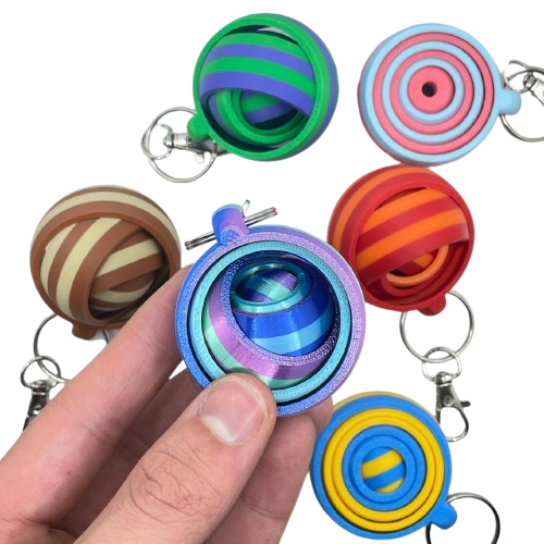 Fidget Gyro Spinner Keyring - Brooks3DPrint
