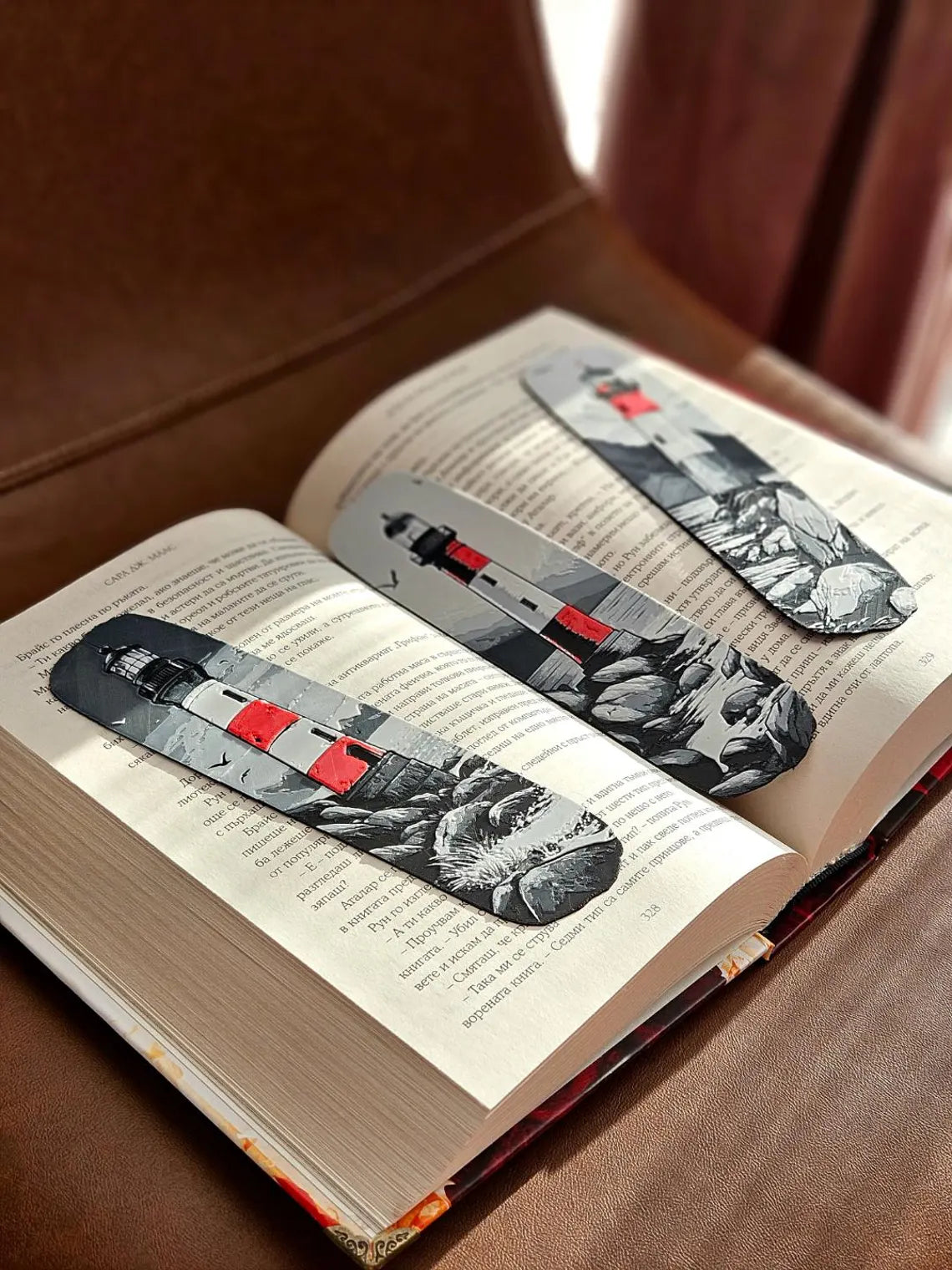 Lighthouse Bookmark 3D Printed Gift Set for Books Journals - Brooks3DPrint