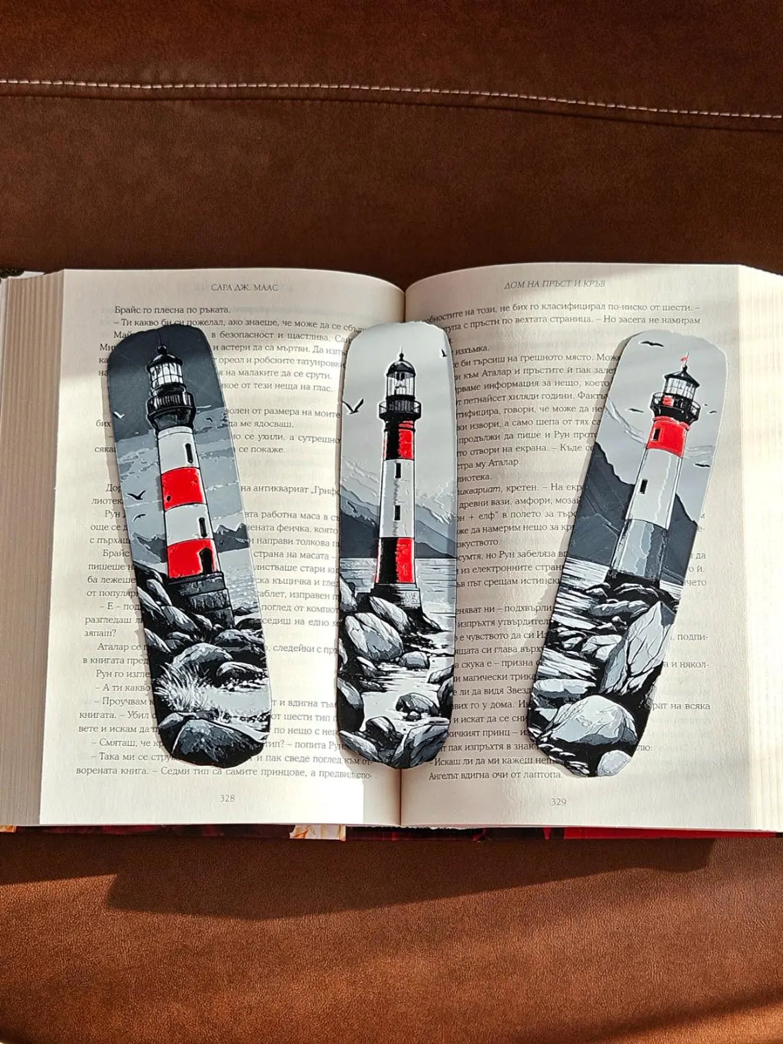 Lighthouse Bookmark 3D Printed Gift Set for Books Journals - Brooks3DPrint