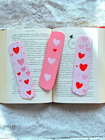 Heart Bookmark Gift Set Books Journals Love Heart Valentines 3D Printed - Brooks3DPrint