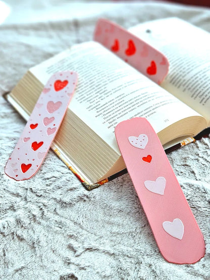 Heart Bookmark Gift Set Books Journals Love Heart Valentines 3D Printed - Brooks3DPrint