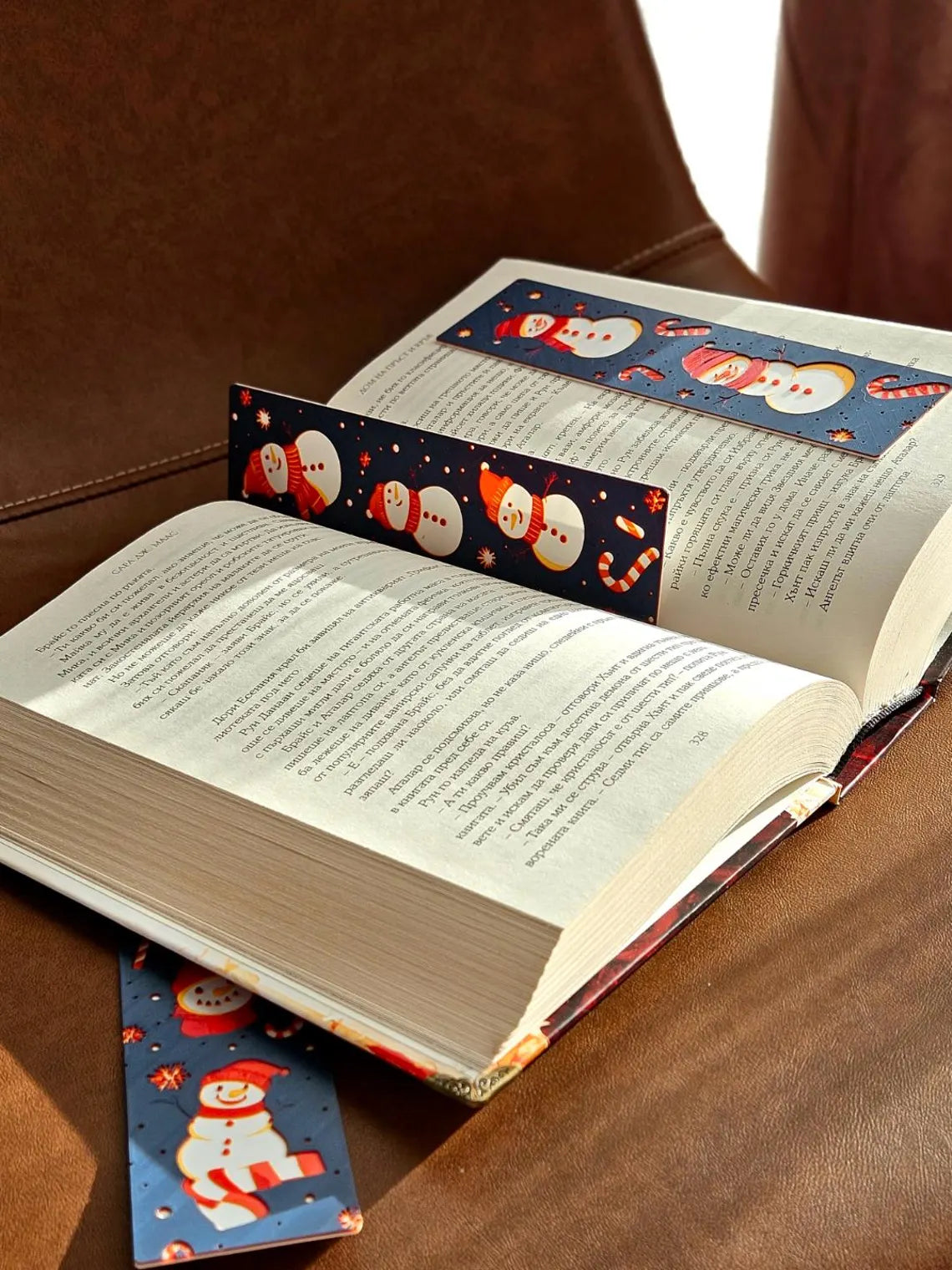 Snowman Bookmark 3D Printed Christmas Gift Set for Books Journals - Brooks3DPrint