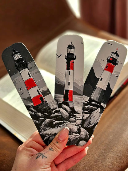 Lighthouse Bookmark 3D Printed Gift Set for Books Journals - Brooks3DPrint