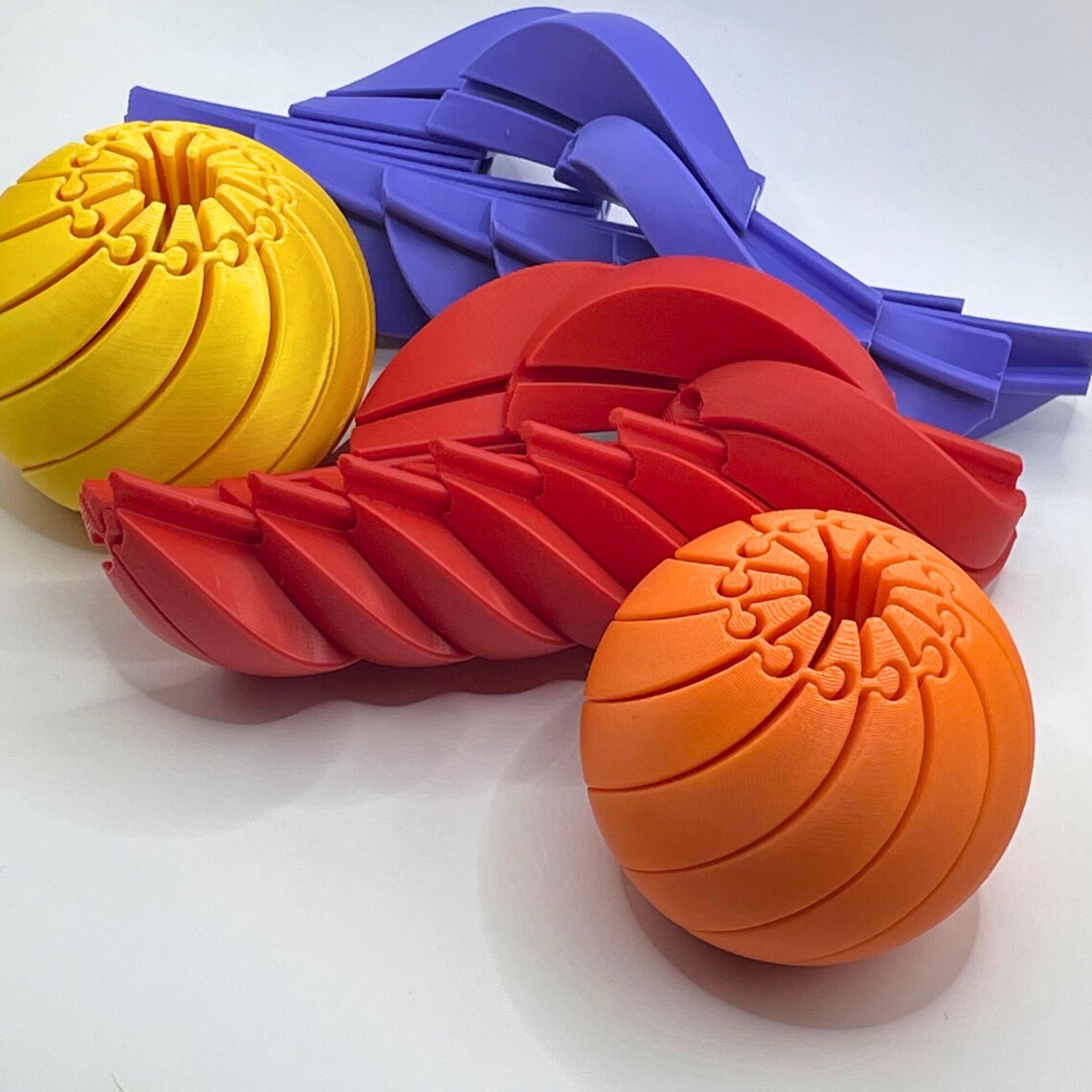 Fidget Twist Ball 3D Printed Stress Relief Sensory Toy twist‑and‑click motion - Brooks3DPrint
