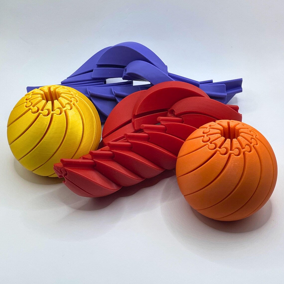 Fidget Twist Ball 3D Printed Stress Relief Sensory Toy twist‑and‑click motion - Brooks3DPrint