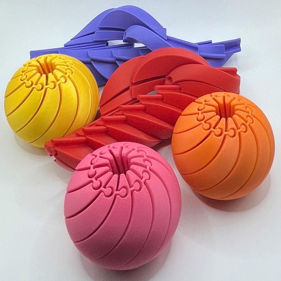 Fidget Twist Ball 3D Printed Stress Relief Sensory Toy twist‑and‑click motion - Brooks3DPrint