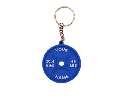 Personalised Gym Weight Plate Keyring - Brooks3DPrint