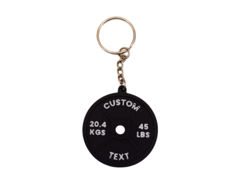 Personalised Gym Weight Plate Keyring - Brooks3DPrint
