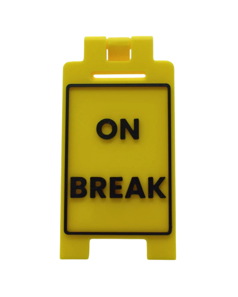 Personalised Desk Caution Sign - Brooks3DPrint
