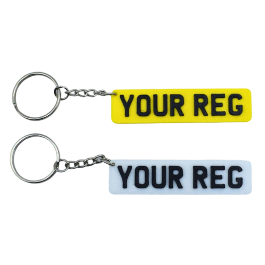 Personalised Car Number Plate Keyring - Brooks3DPrint