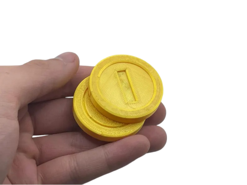 Fidget Gold 1 Coin & Star Coin, Magnetic Slider Toy - Brooks3DPrint