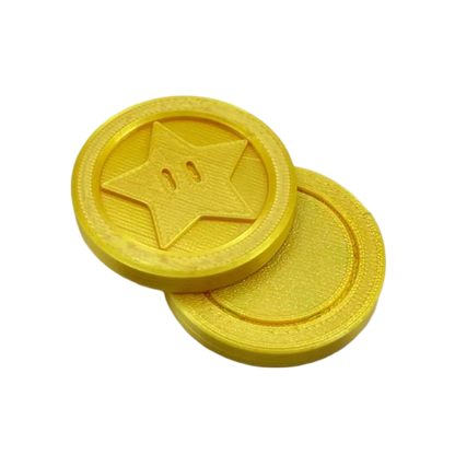 Fidget Gold 1 Coin & Star Coin, Magnetic Slider Toy - Brooks3DPrint