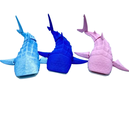 Whale Shark 3D Printed Articulated Fidget Toy Gift