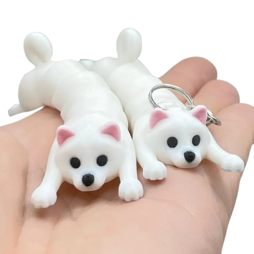 Shiba Inu Dog Articulated 3d Printed Fidget Flexi Sensory Toy Gift for Kids, Adults. - Brooks3DPrint