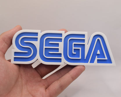 SEGA Logo Sign, 3D Printed Video Game Shelf / Desk Art, Display Ornamental, Memorabilia - Brooks3DPrint