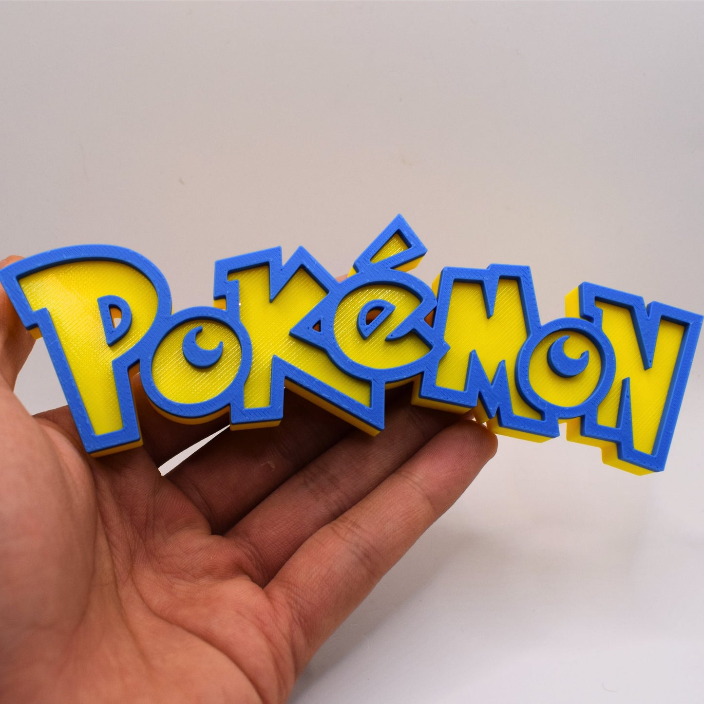 Pokemon Logo Sign, 3D Printed Video Game Shelf / Desk Art, Display Ornamental, Memorabilia - Brooks3DPrint