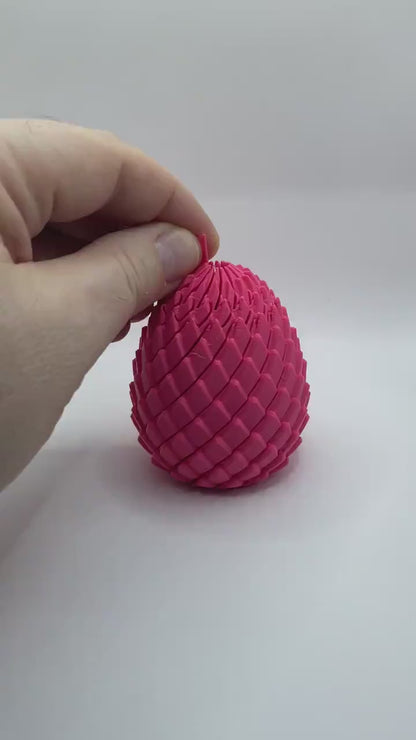 Fidget DragonTwist Egg 3D Printed Stress Relief Sensory Toy twist‑and‑click motion