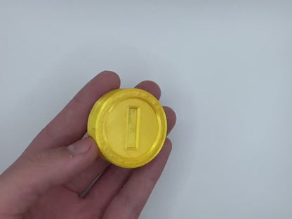 Fidget Gold 1 Coin & Star Coin, Magnetic Slider Toy