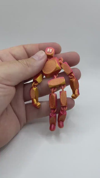 Fidget Robot Toy 3D Printed Flexible Stress Relief Sensory Toy for Kids & Adults Gifts
